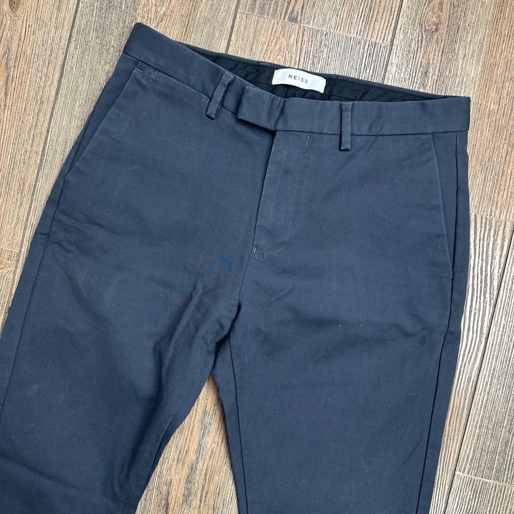 Reiss Eastbury Mens Slim Fit Chino Trousers Pants Size‎ 30x31 Dark Gray